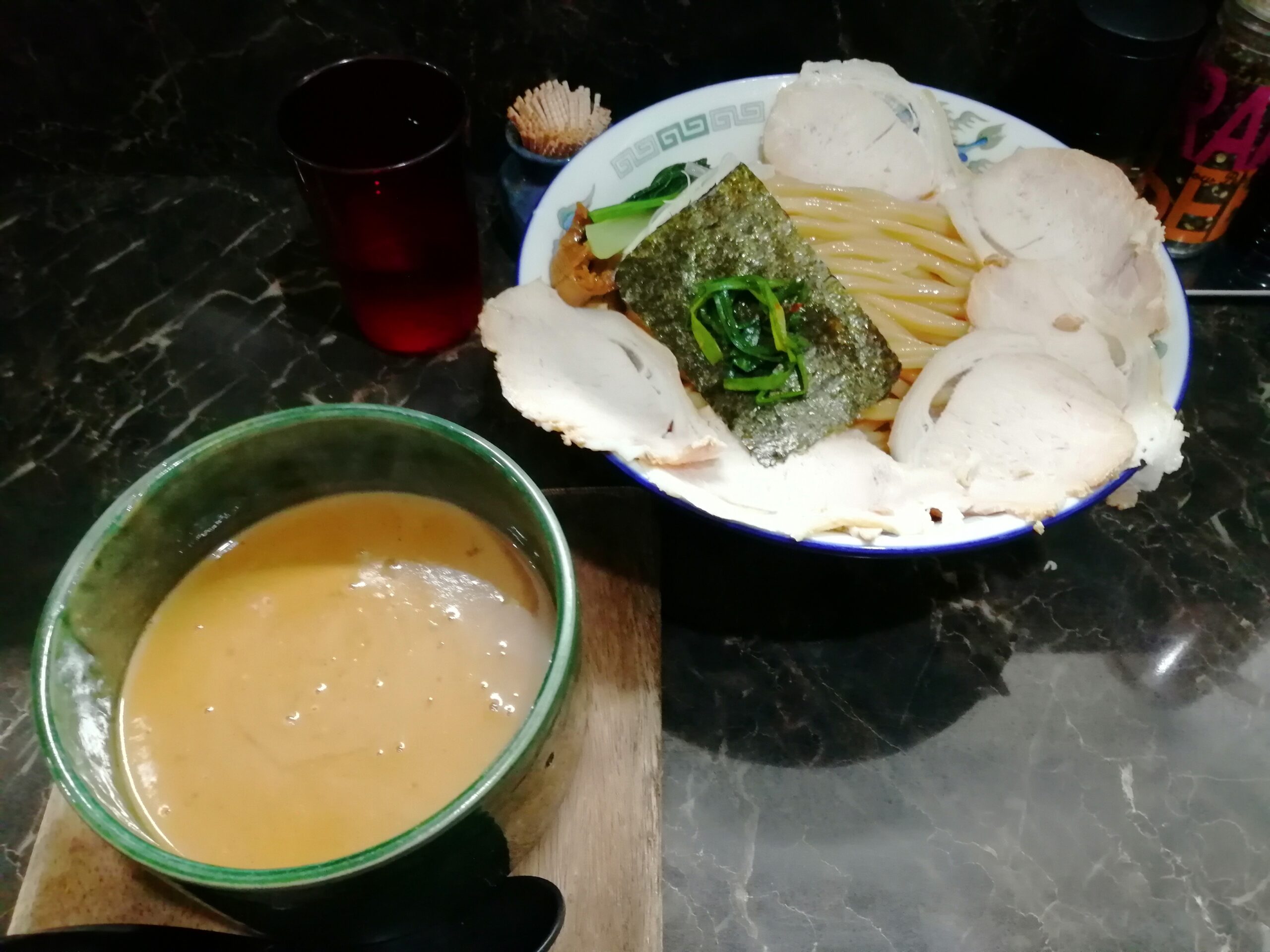 群青(大阪/天六)鶏白湯魚介醤油つけそば1350円