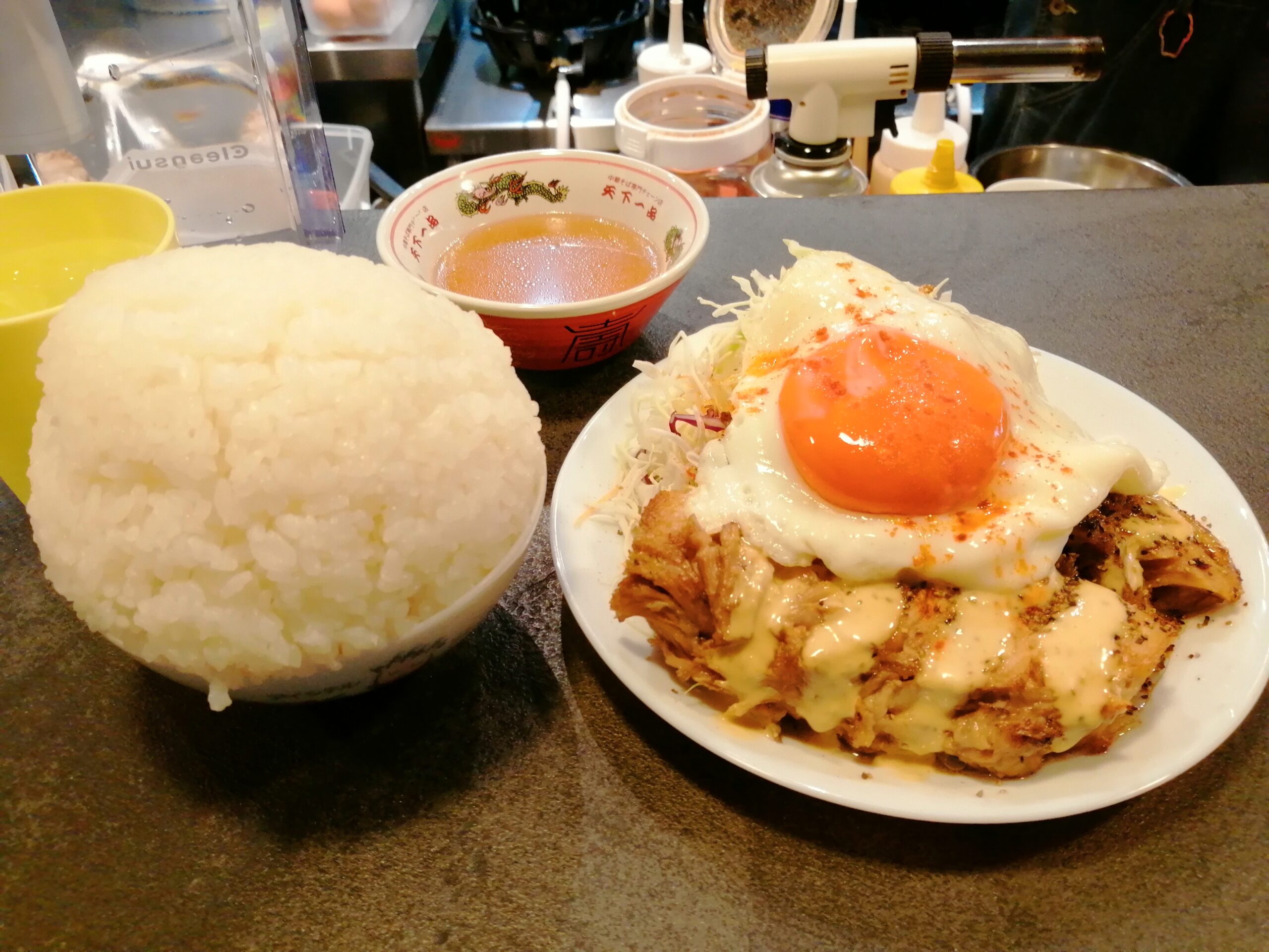 ミートくんの間借り食堂(大阪/中津)チャーシューエッグ定食1,500円