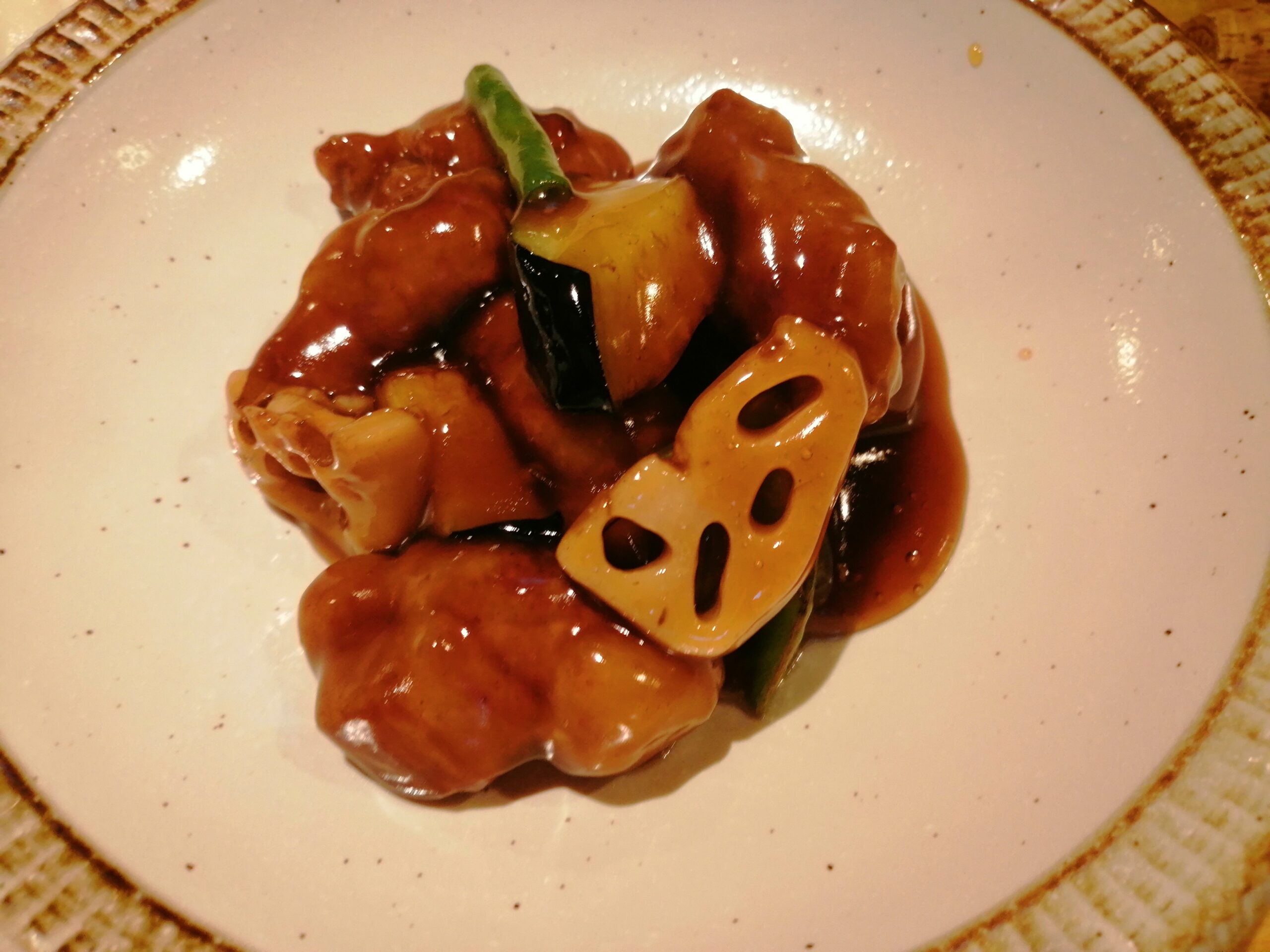 中国菜シンペイ(SHIN-PEI)大阪/肥後橋「きなこ豚の酢豚」1200円